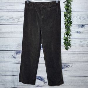 Rafaella Olive Green Corduroy Straight Leg Pants, Size 10